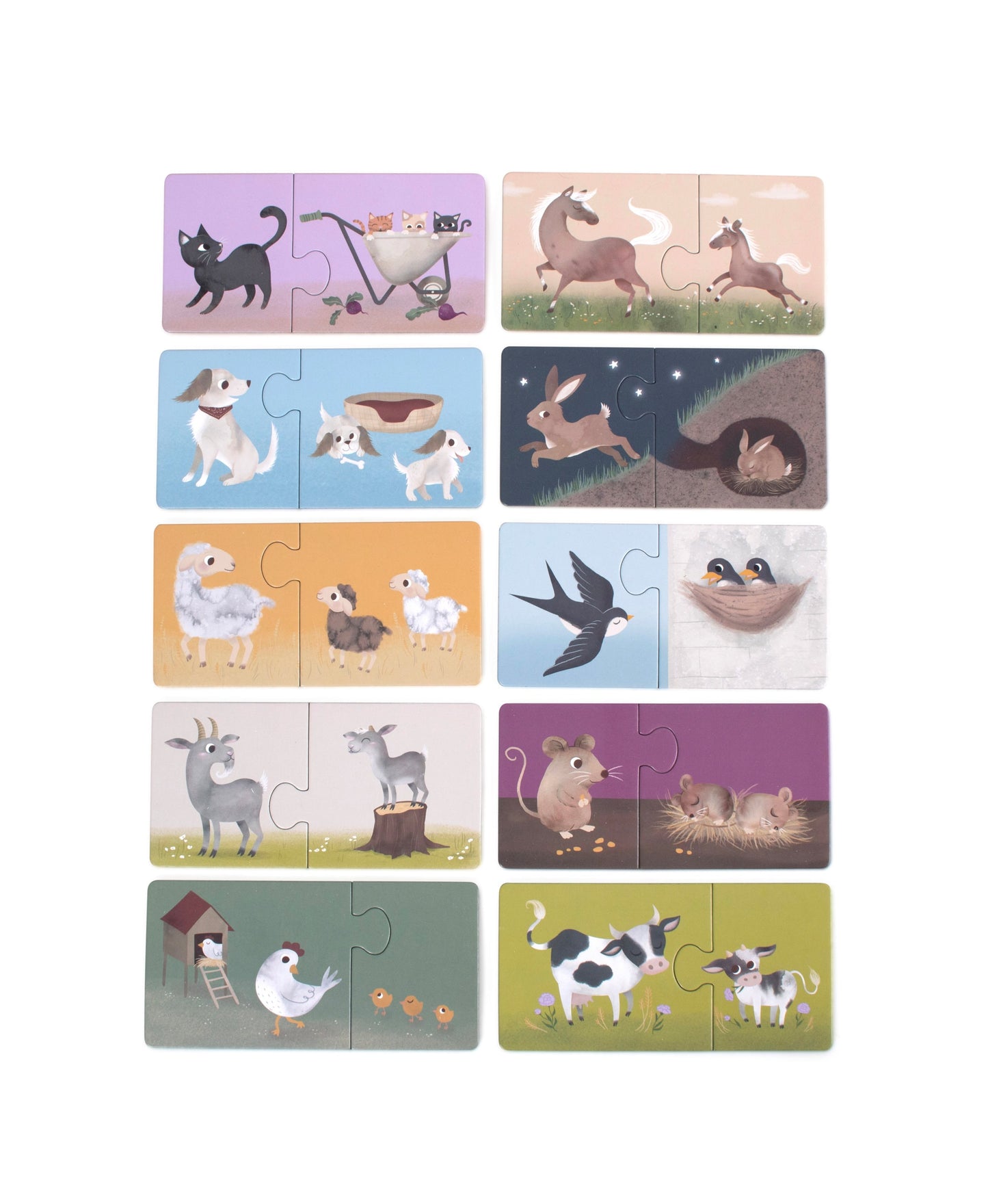 Eltern-Kind-Puzzle - Bauernhoftiere
