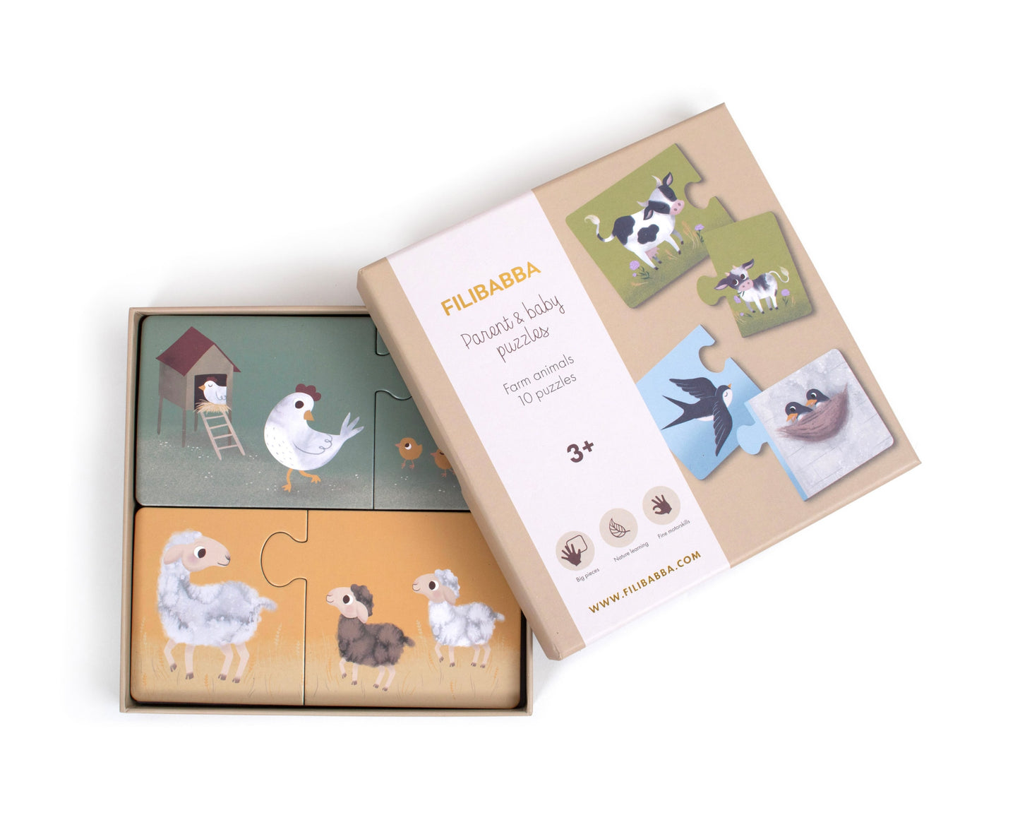 Eltern-Kind-Puzzle - Bauernhoftiere